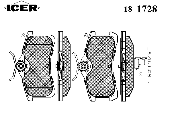 Тормозные колодки ICER 181728