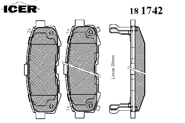 Тормозные колодки ICER 181742