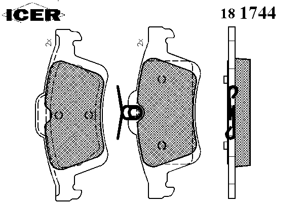 Тормозные колодки ICER 181744