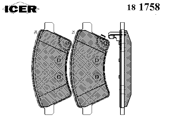 Гальмівні колодки ICER 181758