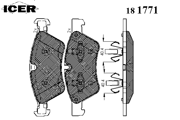 Тормозные колодки ICER 181771