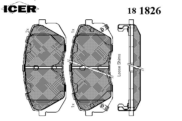 Тормозные колодки ICER 181826