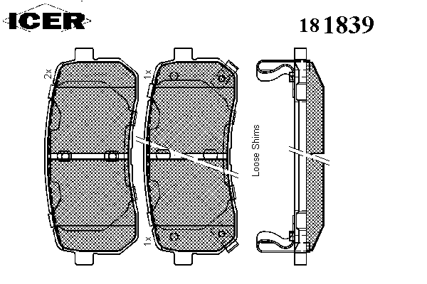 Тормозные колодки ICER 181839