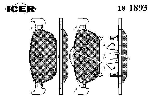 Тормозные колодки ICER 181893
