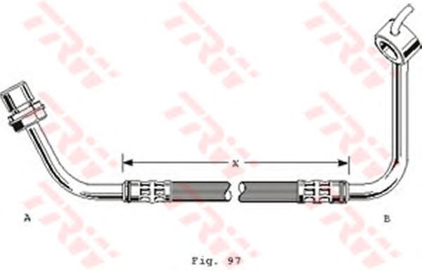 Тормозной шланг TRW PHD253