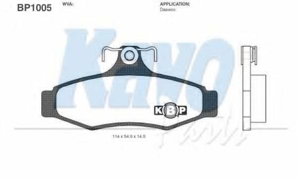 Тормозные колодки KAVO PARTS BP-1005