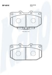 Тормозные колодки KAVO PARTS BP-8016