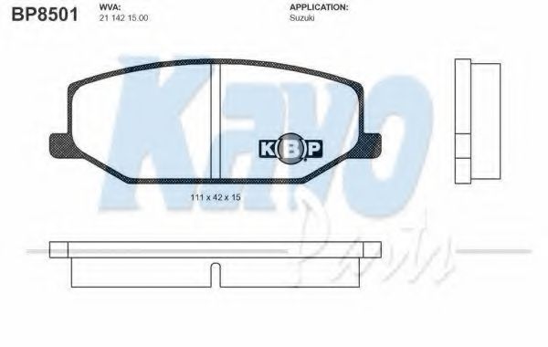 Тормозные колодки KAVO PARTS BP-8501
