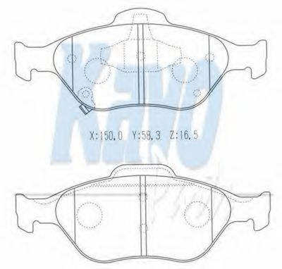 Тормозные колодки KAVO PARTS BP-9109