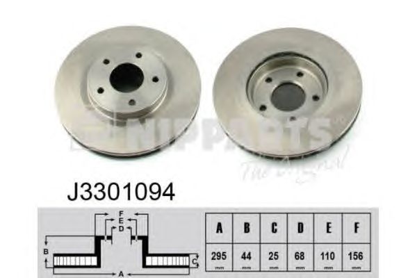 Тормозной диск NIPPARTS J3301094