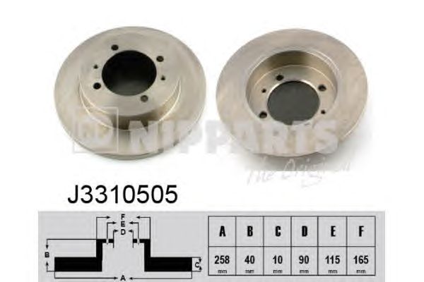 Тормозной диск NIPPARTS J3310505