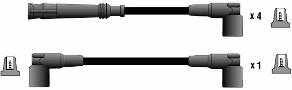 Комплект высоковольтных проводов CHAMPION LS-211/190