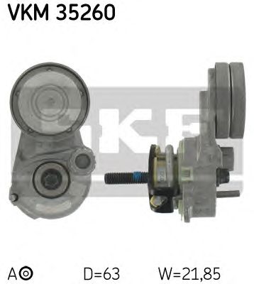 Натяжной ролик поликлинового ремня SKF VKM 35260