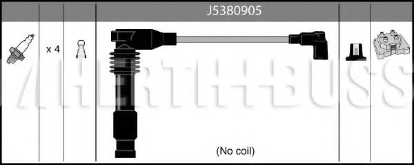 Комплект високовольтних проводів HERTH+BUSS JAKOPARTS J5380905
