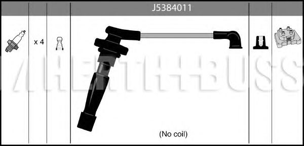 Комплект високовольтних проводів HERTH+BUSS JAKOPARTS J5384011
