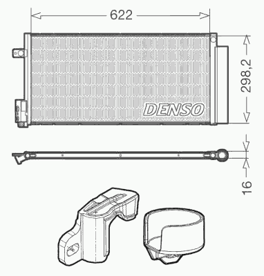 Радіатор кондиціонера DENSO DCN13110