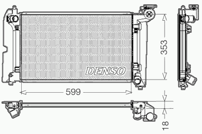 Радиатор охлаждения DENSO DRM50010