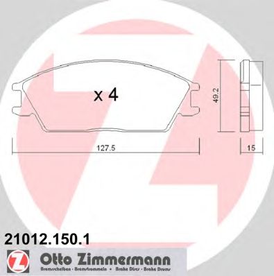 Тормозные колодки ZIMMERMANN 21012.150.1