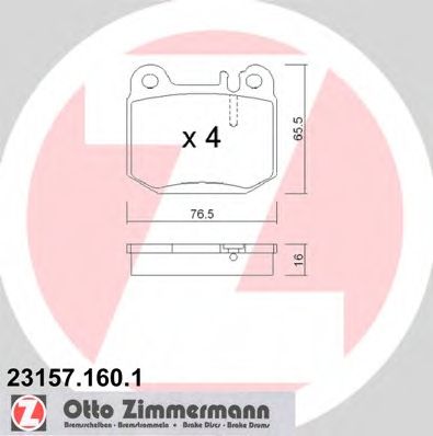 Тормозные колодки ZIMMERMANN 23157.160.1