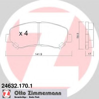 Тормозные колодки ZIMMERMANN 24632.170.1