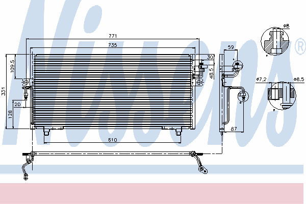 Радиатор кондиционера NISSENS 94299