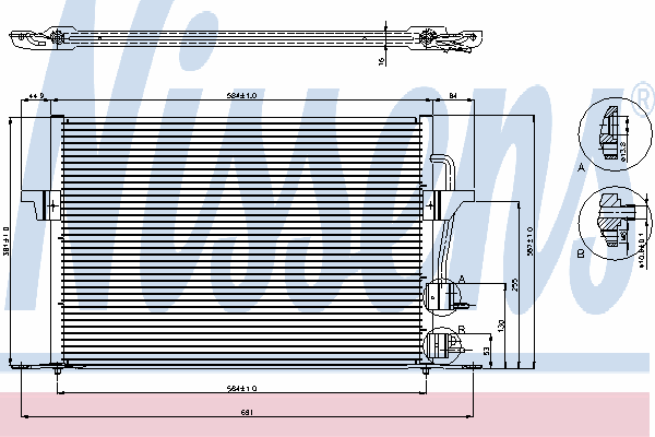 Радиатор кондиционера NISSENS 94308