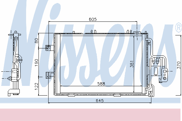 Радиатор кондиционера NISSENS 94721
