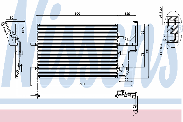 Радиатор кондиционера NISSENS 94902
