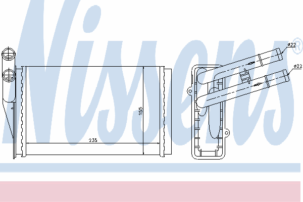 Радиатор отопителя NISSENS 70221