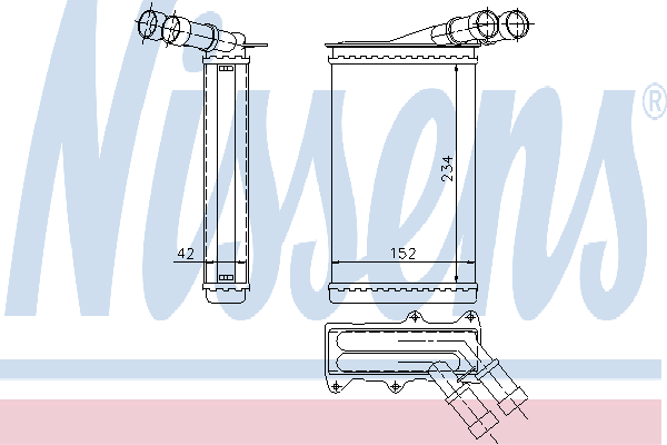 Радиатор отопителя NISSENS 71156