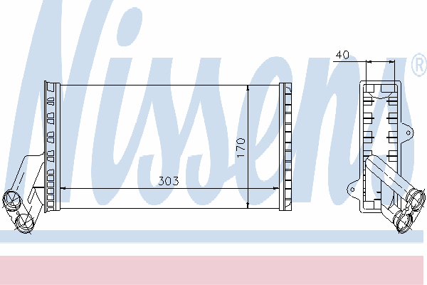 Радиатор отопителя NISSENS 71149