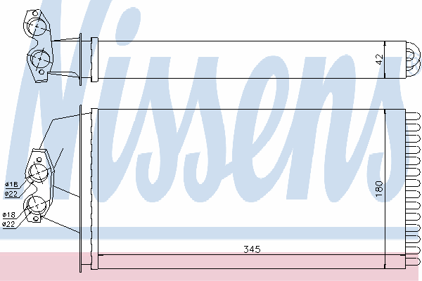 Радиатор отопителя NISSENS 72036