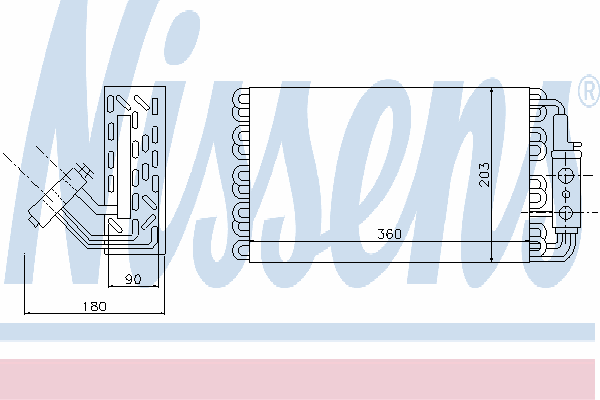 Испаритель кондиционера NISSENS 92061