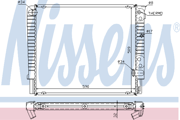 Радиатор охлаждения NISSENS 65508A