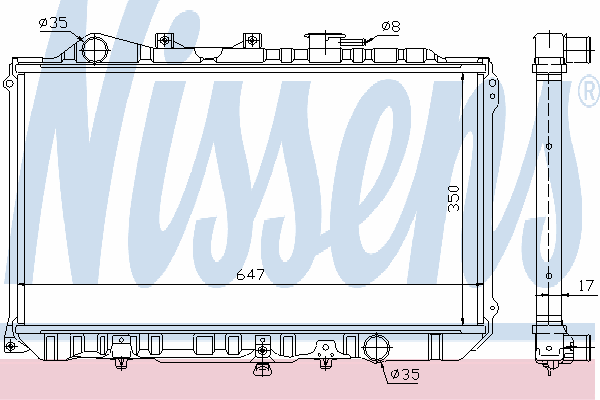 Радиатор охлаждения NISSENS 62500