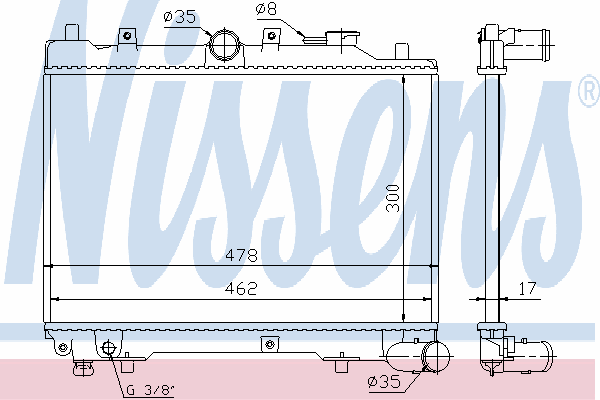 Радиатор охлаждения NISSENS 62512