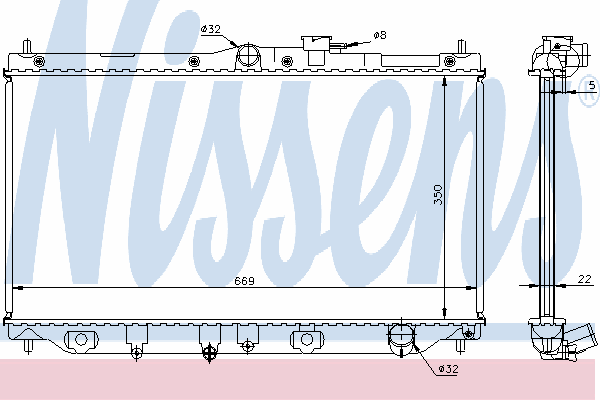Радиатор охлаждения NISSENS 62279A