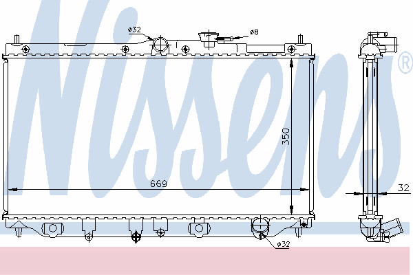 Радиатор охлаждения NISSENS 62282A