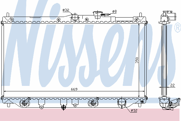 Радиатор охлаждения NISSENS 622831