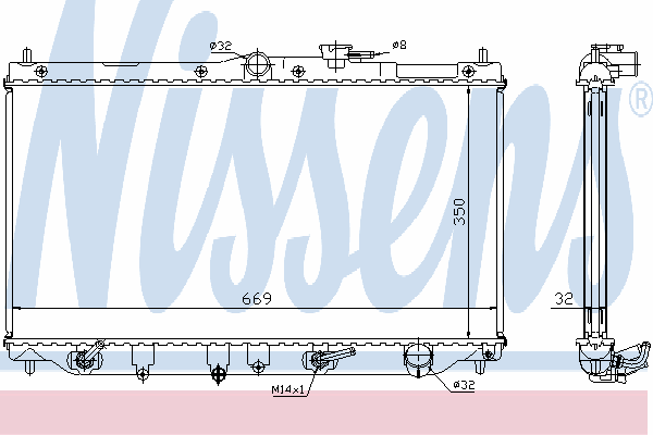 Радиатор охлаждения NISSENS 62284A