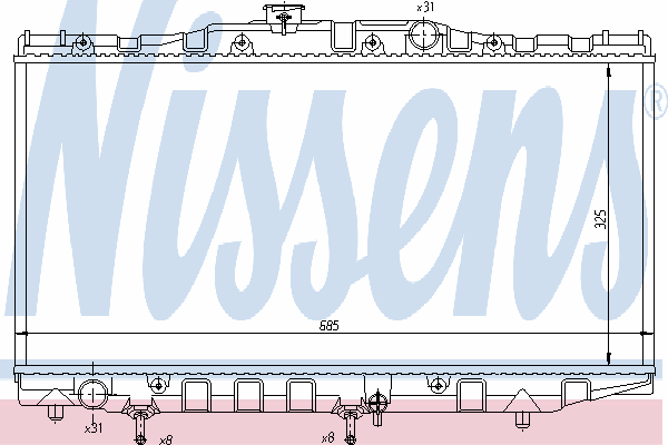 Радиатор охлаждения NISSENS 64852