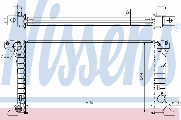 Радиатор охлаждения NISSENS 62369A