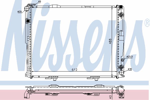 Радиатор охлаждения NISSENS 62762A