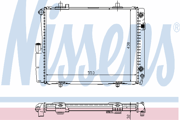 Радиатор охлаждения NISSENS 62582A