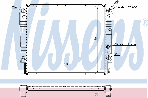 Радиатор охлаждения NISSENS 65530A