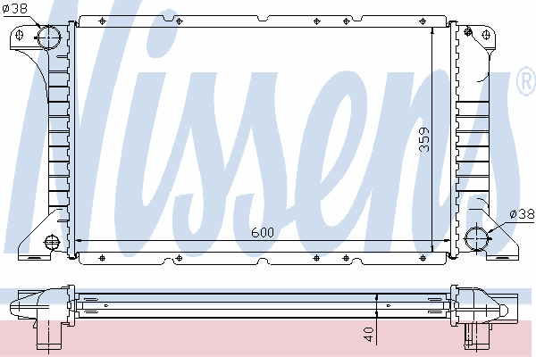 Радиатор охлаждения NISSENS 62249A