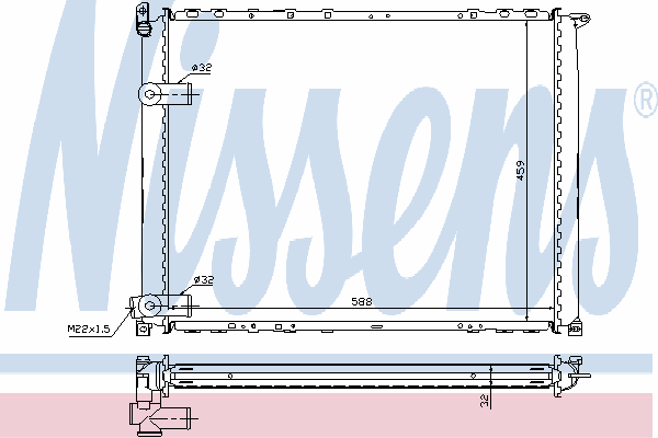 Радиатор охлаждения NISSENS 63943A