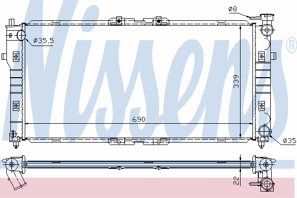 Радиатор охлаждения NISSENS 62392A