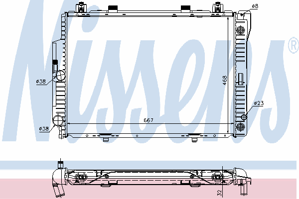 Радиатор охлаждения NISSENS 62713A