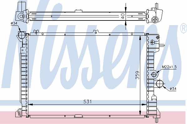 Радиатор охлаждения NISSENS 63289A
